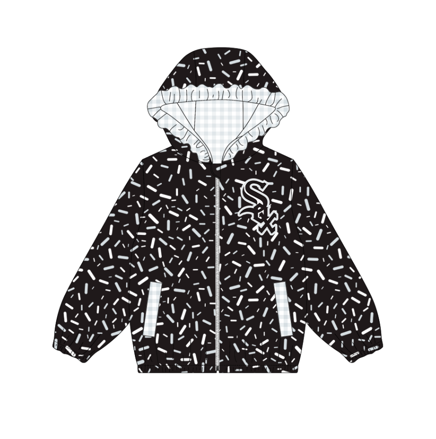 10.3-2-Custom moq 8 mix size milk silk summer team baby girls clothes black hooded long sleeve top-25.10.9