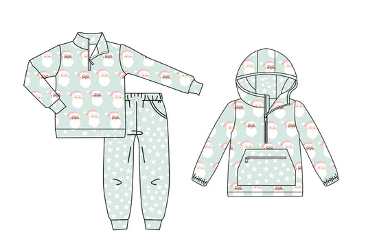 25.8.25 custom each style moq 5eta 4-6week Sibling Sisters Christmas baby boy long sleeve pants sets and top match family design