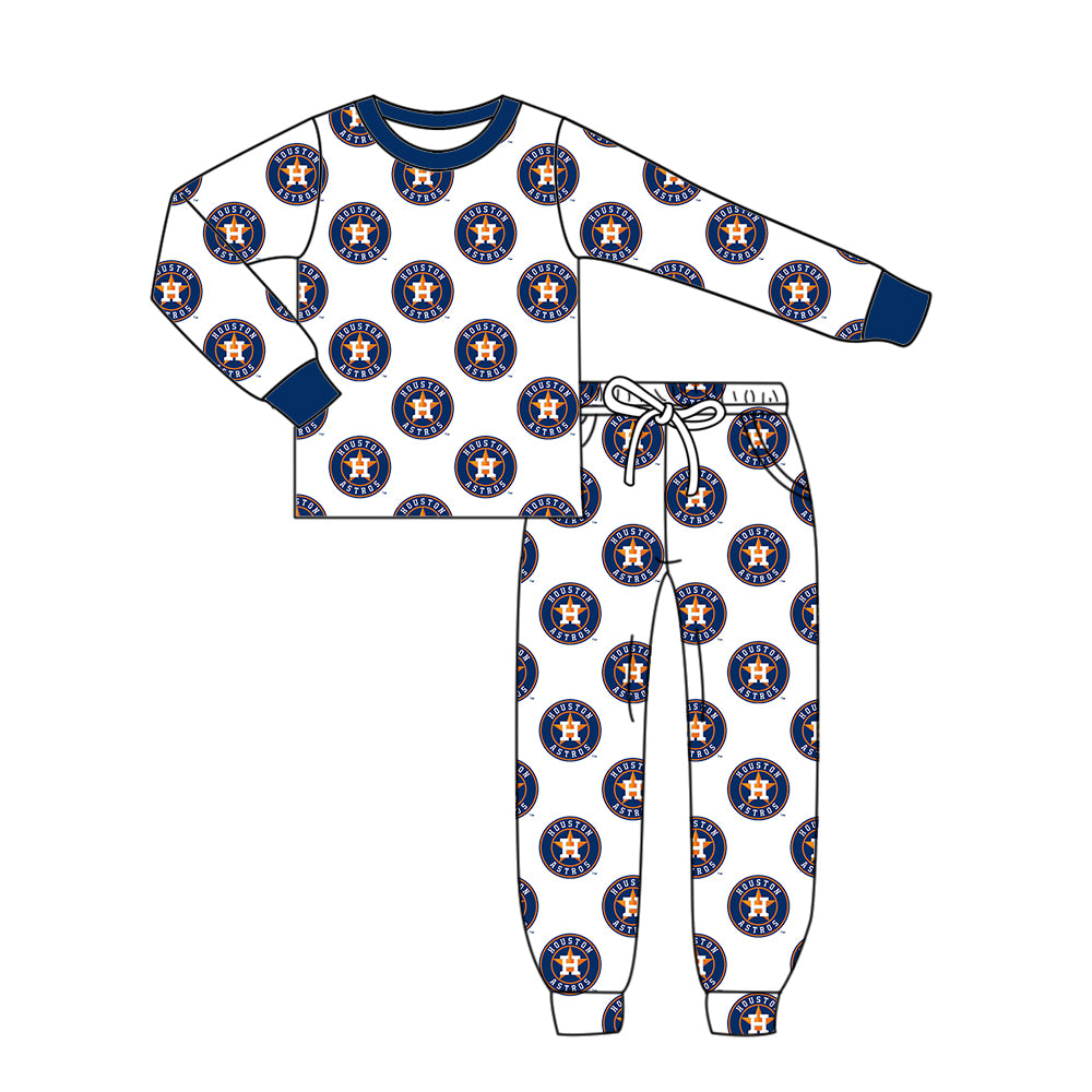 Custom moq 5 mix size milk silk summer teams baby girls clothes camouflage blue hooded long sleeve pants sets 2 and boy pants sets and pant-25.8.8