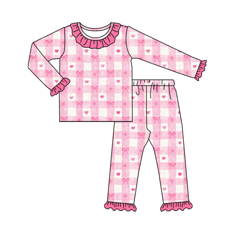10.11 custom each style moq 5eta 4-6week Sibling Sister bow pink baby girls sets and rompers match family design