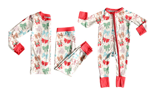 25.6.6 custom each style moq 5eta 4-6week Sibling Sisters Christmas bow baby boy long sleeve pants sets and rompers match family design
