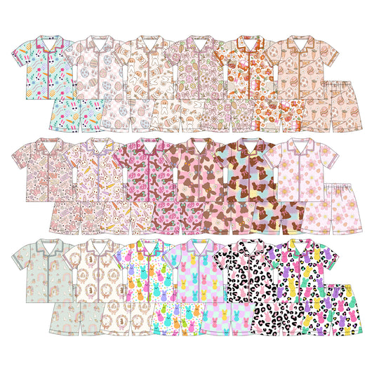 25.12.10 custom each style moq 5 eta 6-8week Sibling Sisters baby girl clothes short sleeve shorts sets 18 match family design