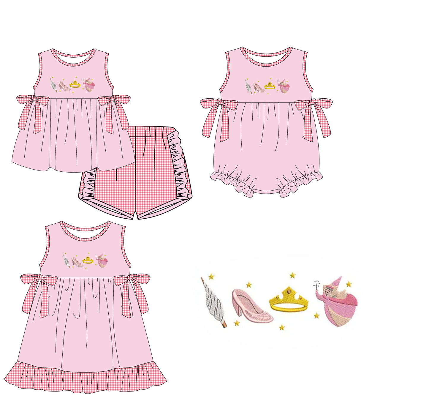 3.25 custom each style moq 5eta 4-6week Sibling Sisters baby girl short sleeve shorts sets and dress and rompers match family design