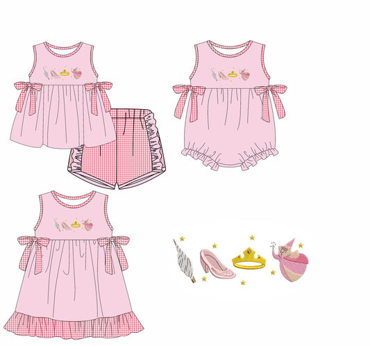 3.25 custom each style moq 5eta 4-6week Sibling Sisters baby girl short sleeve shorts sets and dress and rompers match family design