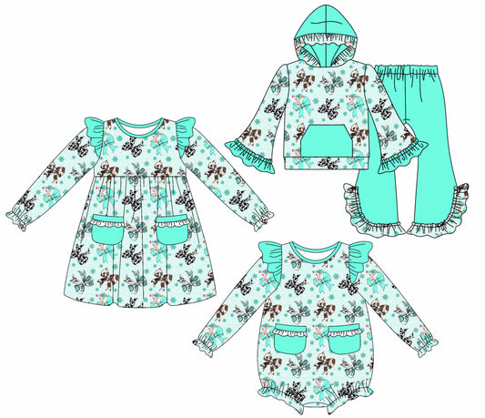 25.7.22 custom each style moq 5eta 4-6week Sibling Sisters bow baby girl long sleeve pants sets and dress and rompers match family design