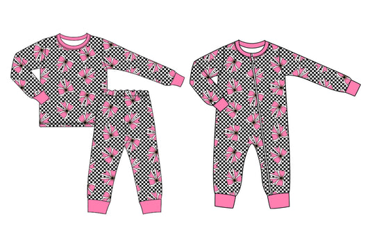 25.6.20 custom each style moq 5eta 4-6week Sibling Sisters bow baby girl long sleeve pants sets and rompers match family design