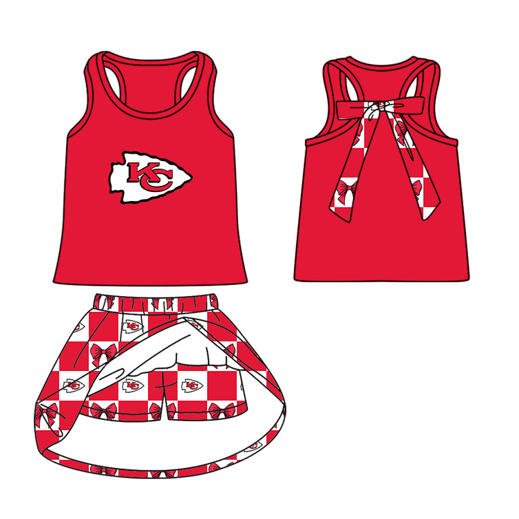 Custom moq 5 mix size milk silk summer teams Baby Girl Red Sleeveless Top Skirts Set Dress And Shorts Yoga Checked Outfit Boy's Checked Short-Sleeved Polo Shirt And Romper