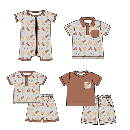 3.20 custom each style moq 5eta 4-6week Sibling Sister boot hats baby girl sets 1 and sets 2 and boy rompers and top match family design