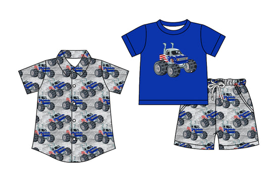 4.14 custom each style moq 5eta 4-6week Sibling Sister blue baby boy sets and top match family design