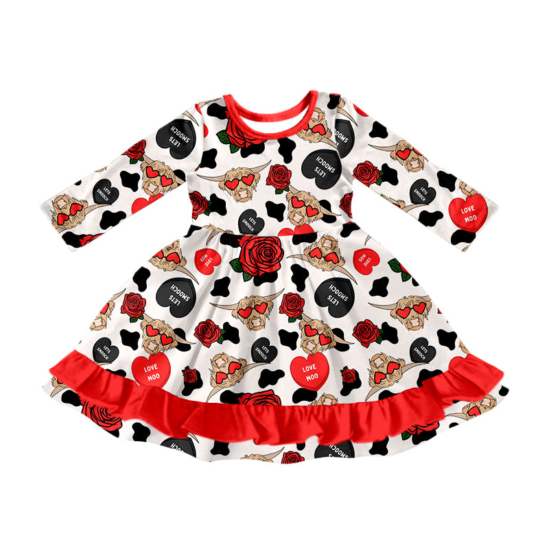 10.22 custom each style moq 5eta 4-6week Sibling Sister love alpine head red baby girl sets and dress match family design