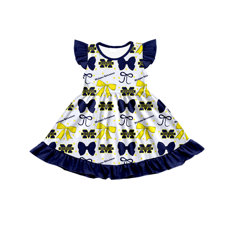 Custom moq 5 mix size milk silk summer teams baby girls clothes team bow blue sleeveless skirts sets and dress 1 and dress 2 and dress 3-25.6.26