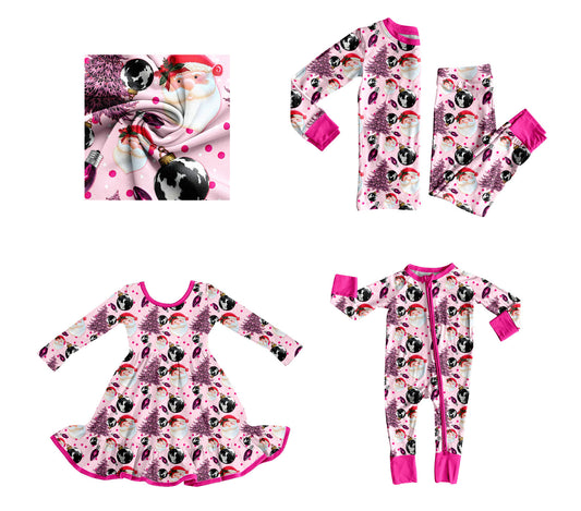 25.8.29 custom each style moq 5eta 4-6week Sibling Sisters Christmas baby girl long sleeve pants sets and dress and rompers match family design