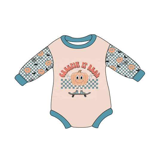 8.1 custom each style moq 5 eta 4-6week Sibling Sister baby girls clothes pumpkin long sleeve top and long sleeve romper match family design