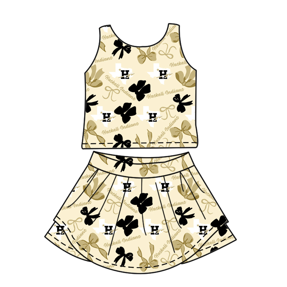 Custom moq 5 mix sizes summer teams baby girls clothes team short sleeve skirts shorts sets 1 and skirts sets 2 and dress 1 and dress 2 and dress 3 and dress 4-25.6.11