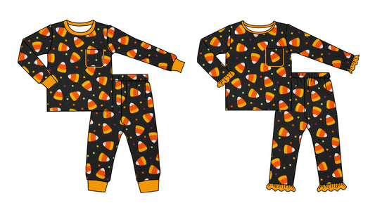 25.6.17 custom each style moq 5eta 4-6week Sibling Sisters Halloween baby girl long sleeve pants sets 1 and sets 2 match family design
