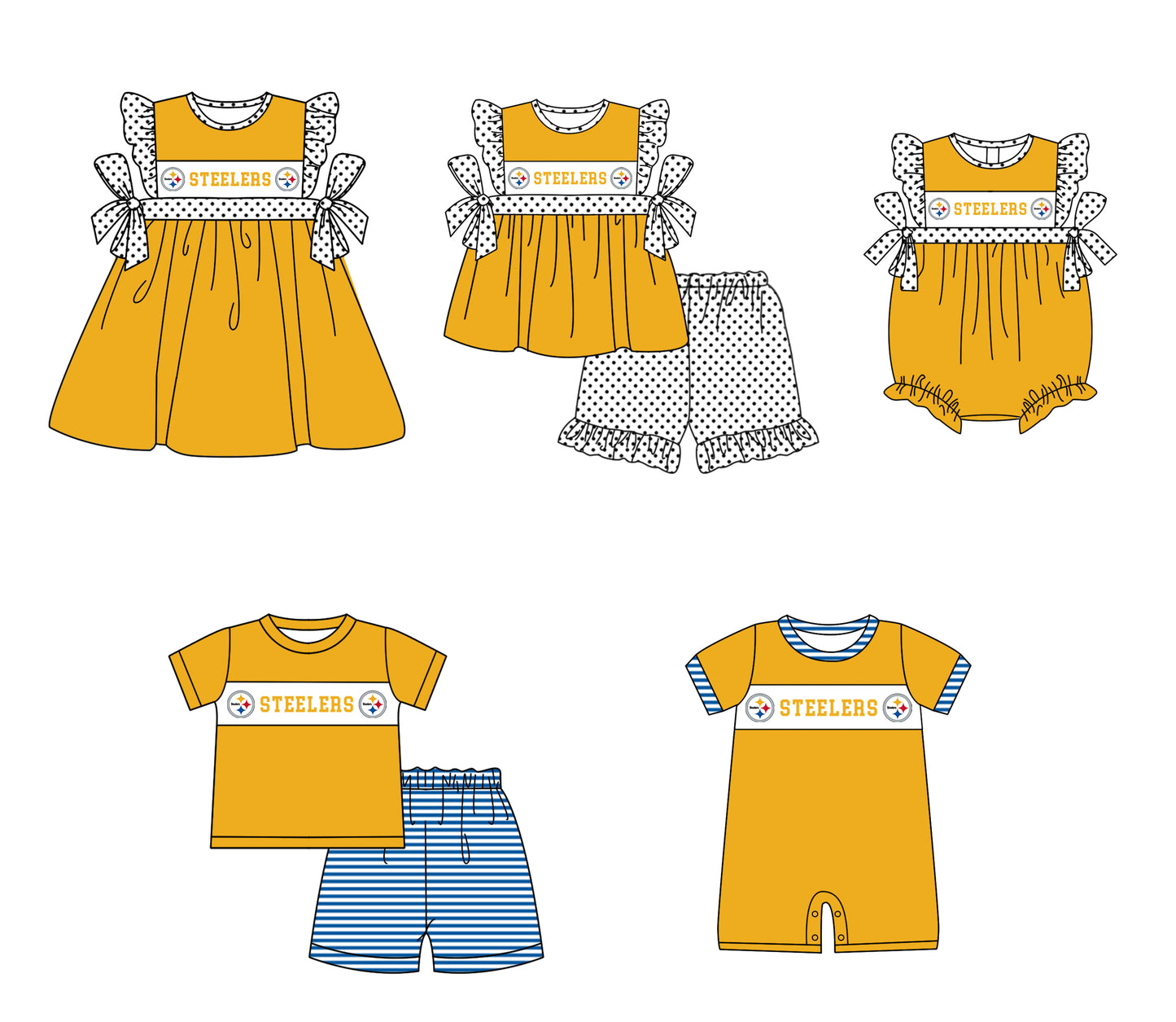 Custom moq 5 mix size milk silk summer teams baby girl boys clothes orange short sleeve shorts sets 2  and dress and rompers 2 series