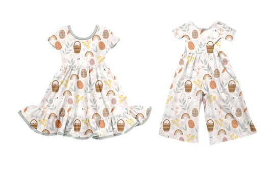 25.9.22 custom each style moq 8 eta 6-8week Sibling Sisters baskets baby girl long sleeve dress and jumpsuit match family design