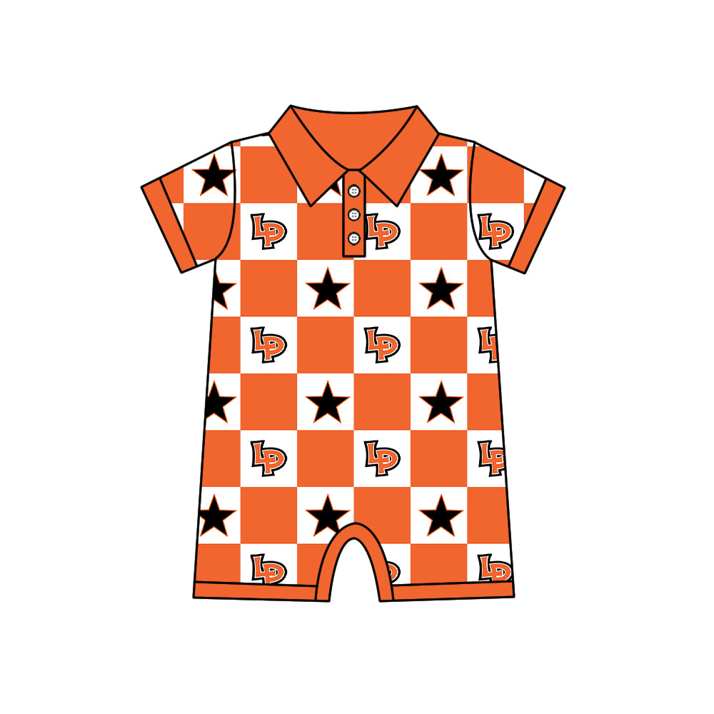 Custom moq 5 mix size milk silk summer teams Baby Girl Orange Sleeveless Top Skirts Set Dress And Shorts Yoga Outfit Boy's Short-Sleeved Polo Shirt And Romper
