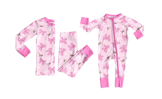 25.8.8 custom each style moq 5eta 4-6week Sibling Sister bow pink baby girl long sleeve pants sets and rompers match family design