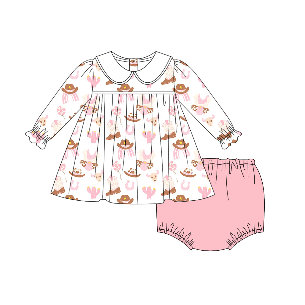 6.18 custom each style moq 5eta 4-6week Sibling Sister boots hats pink baby girls sets and dress and briefs sets match family design