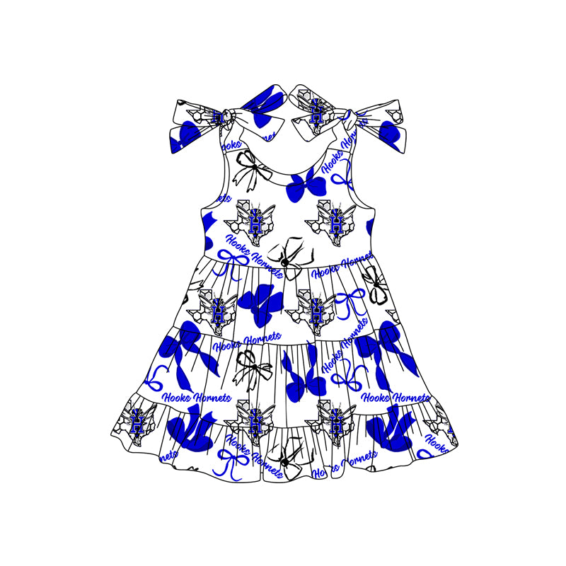 Custom moq 5 mix size milk silk summer teams baby girls clothes bow blue hooded long sleeve pants sets and skirts sets and dress 1 and dress 2 and top-25.8.2