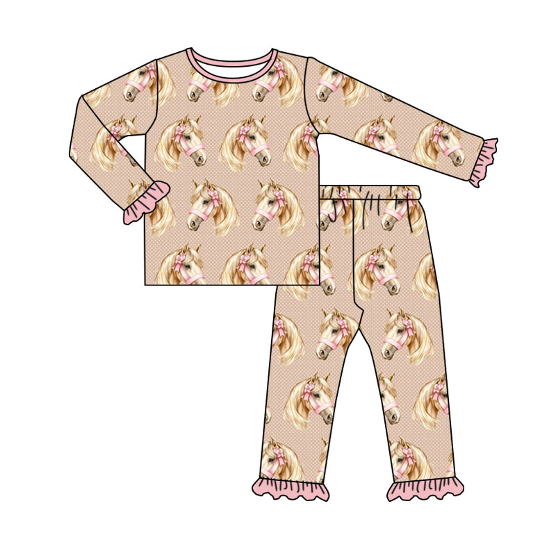 8.28 custom each style moq 5eta 4-6week Sibling Sister alpine head baby girl sets and rompers match family design