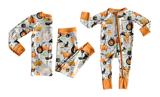 25.7.12 custom each style moq 5eta 4-6week Sibling Siste pumpkin baby girl long sleeve pants sets and rompers match family design