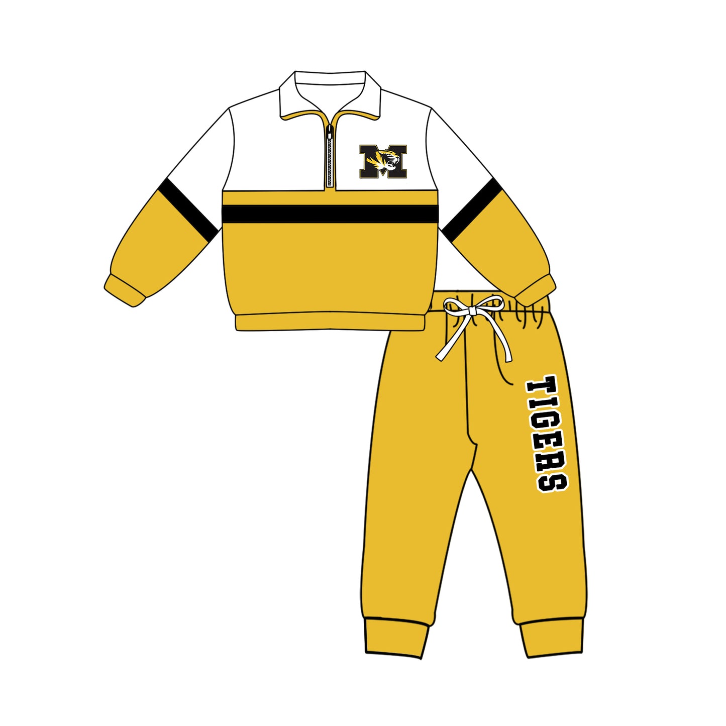 Custom moq 5 mix size summer teams Girls Polka Dot Top Shorts Set Yellow Bows Top Skirt Short Set Zipper Pullover Pants Set