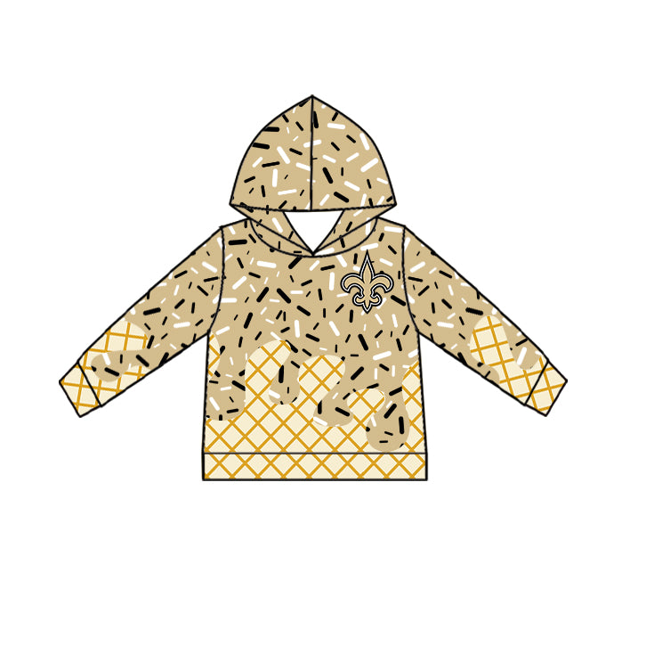 Custom summer teams baby girls clothes team khaki hooded long sleeve tops and short sleeve top and dress and pants and shorts-25.6.12