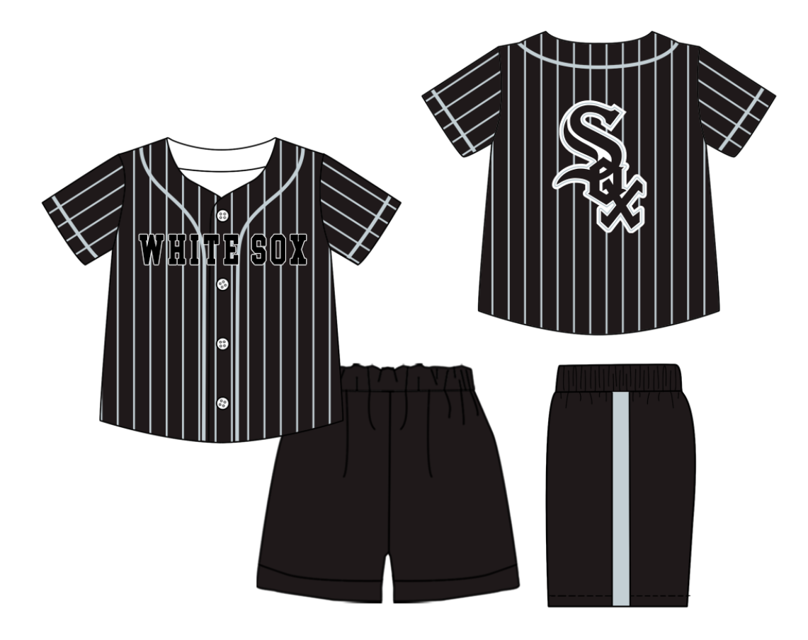 Custom moq 3 or 5 mix size milk silk summer teams baby boy clothes black short sleeve shorts sets-26.1.20