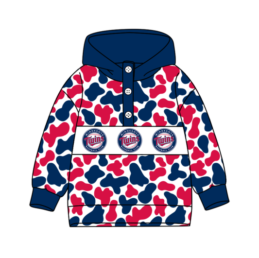 2-Custom moq 8 mix size milk silk summer team baby boy clothes camouflage blue and red hooded long sleeve top-25.10.9