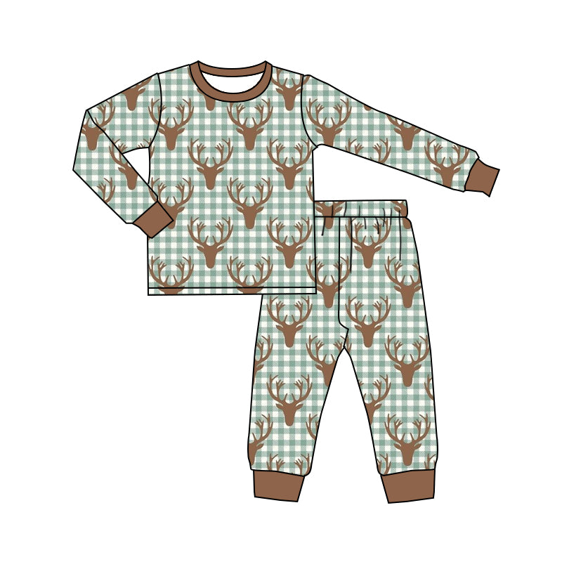 5.23 custom each style moq 5eta 4-5week Sibling Sister deers camouflage boys outfits and romper match family design