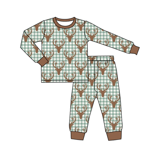 5.23 custom each style moq 5eta 4-5week Sibling Sister deers camouflage boys outfits and romper match family design