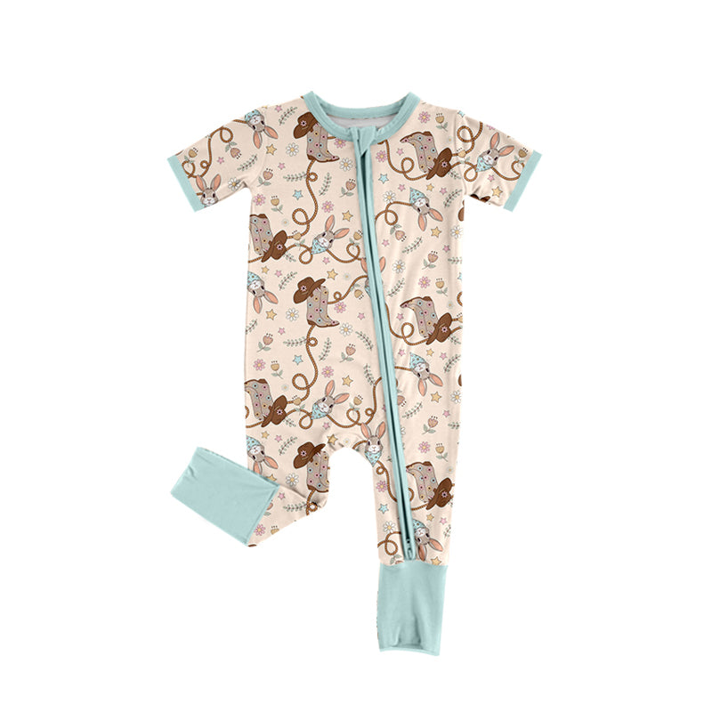 10.25 custom each style moq 5eta 4-6week Sibling Sister boots easter rabbit baby girls short sleeve sets and rompers match design