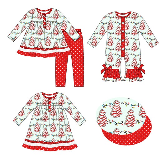 25.6.24 custom each style moq 5eta 4-6week Sibling Sisters Christmas baby girl long sleeve pants sets and dress and rompers match family design