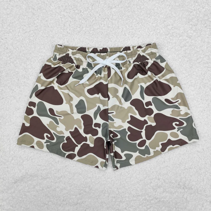 RTS NO MOQ baby boy clothes camouflage summer swim trunks