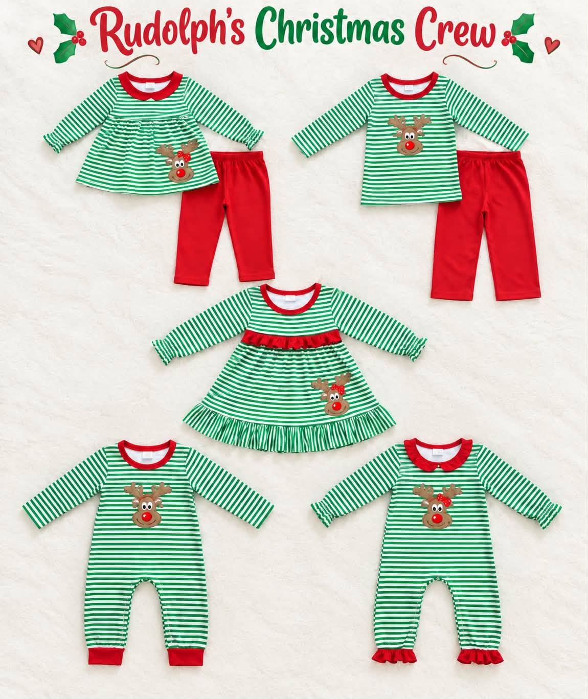 RTS NO MOQ Sibling milk silk Baby Girls And Boys Cute Christmas Deer Print Pants Two Piece Set Dress Rompers