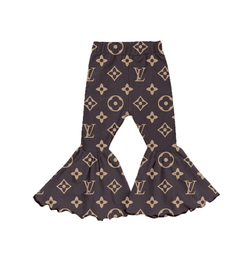 custom girls black long pants letter print  moq 5
