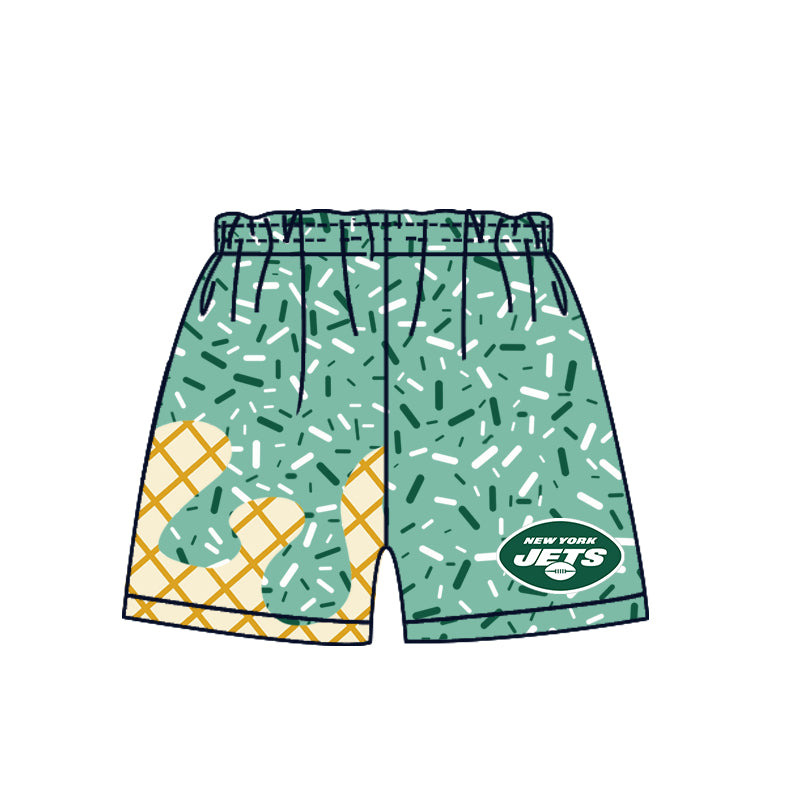 Custom summer teams baby girls clothes team green hooded long sleeve tops and short sleeve top and dress and pants and shorts-25.6.19