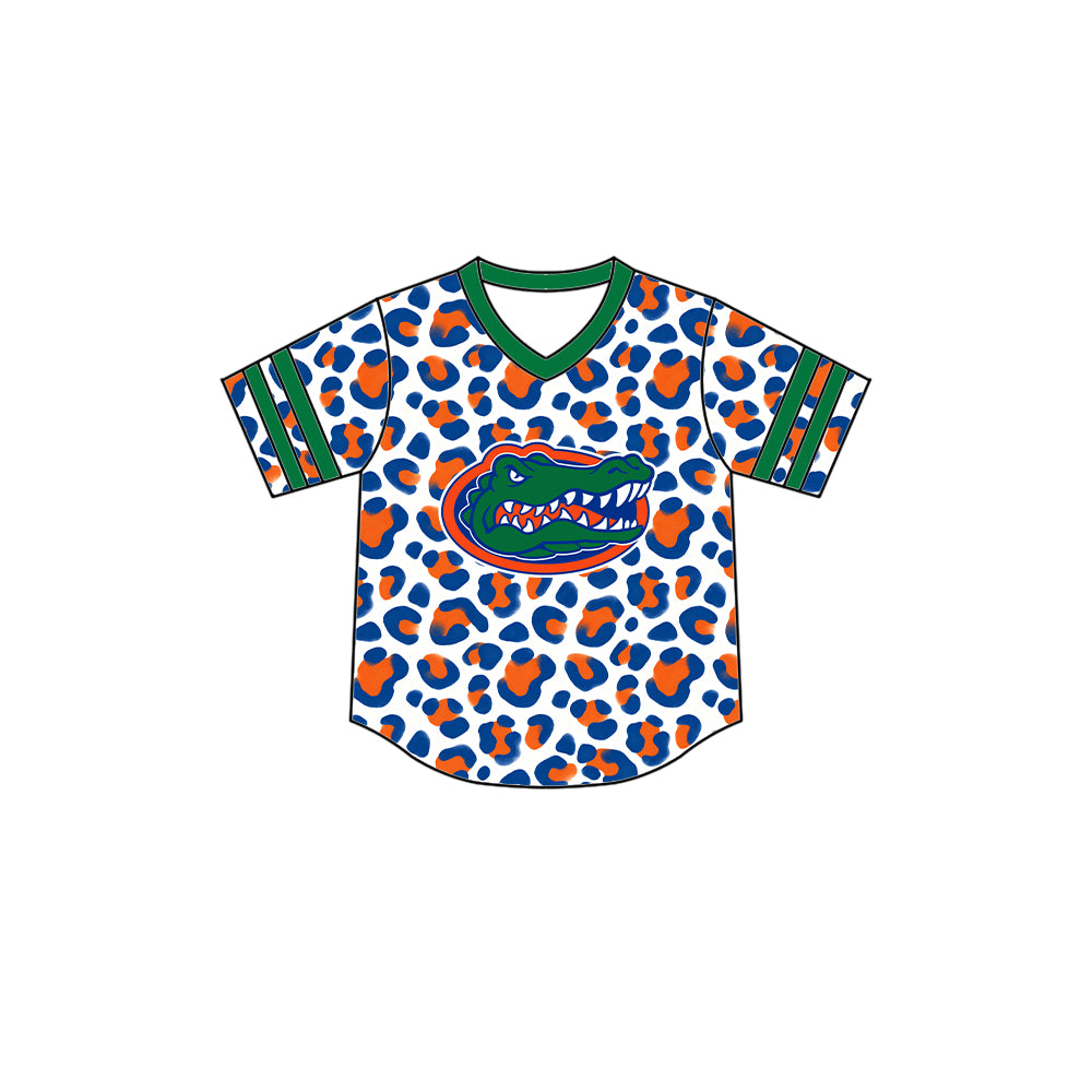 Custom moq 5 mix size summer teams Baby Boys Leopard Print Short Sleeve Romper Summer Outfit