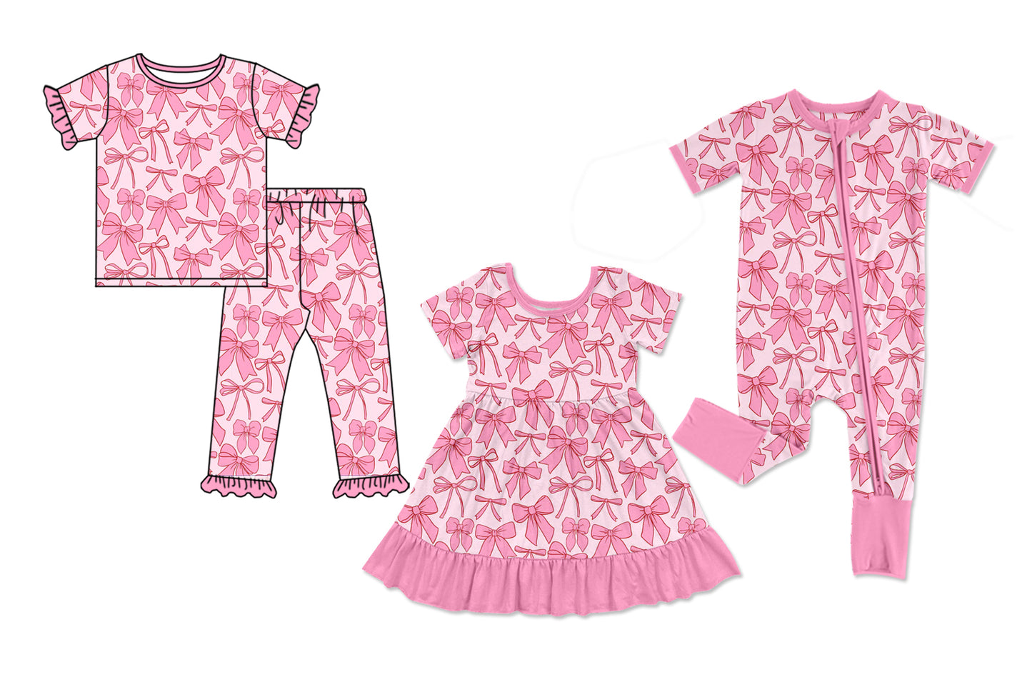 25.12.13 custom each style moq 5 eta 6-8week Sibling Sisters bow baby girl short sleeve pants sets and dress and rompers match family design