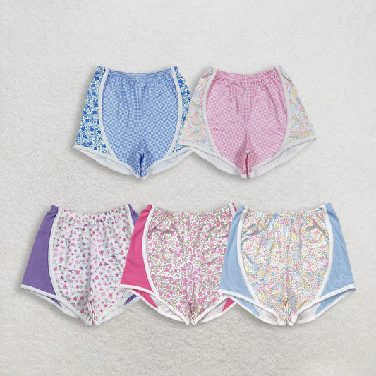 RTS NO MOQ Sibling Baby Girls Floral Shorts Bottoms Cute Toddler Girl Summer Clothing Floral Print Elastic Waist Pants for Infants