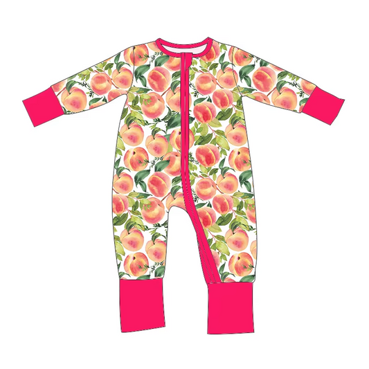 Custom moq 3 eta 7/8week moq 5 eta /4/5week Peach Pink Long Zipper Climbing Suit