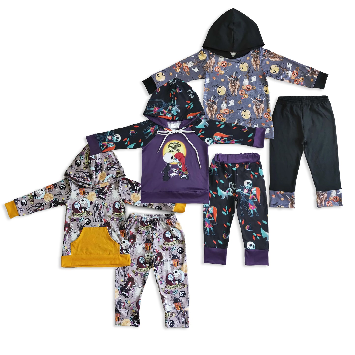 RTS NO MOQ Sibling baby boy clothes hooded long sleeve Clothes Sets