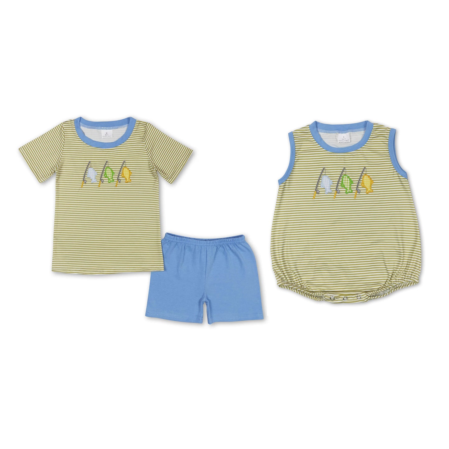 Baby Boys Shirt Shorts Summer Embroidery Rompers Outfits Clothes Sets