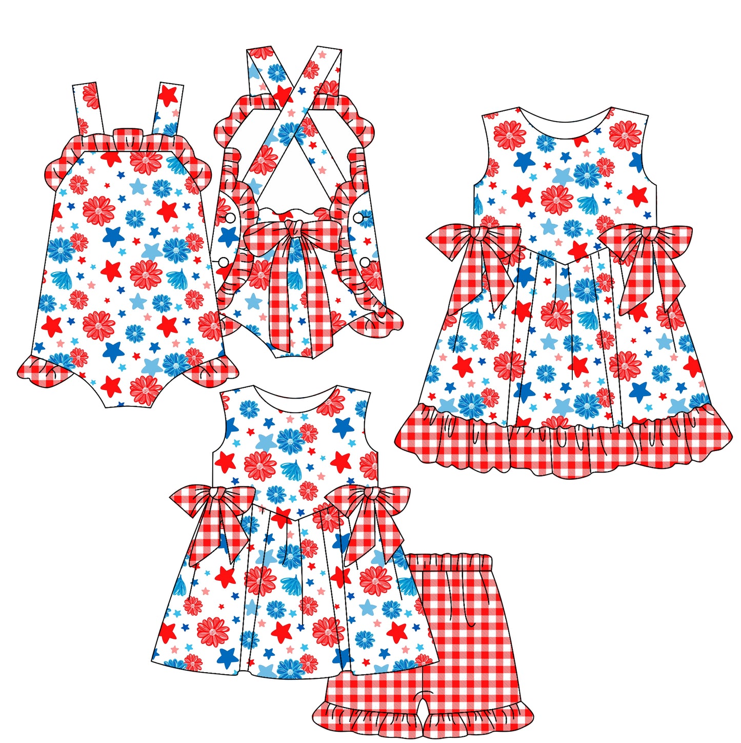 2.17 custom each style moq 5eta 4-6week Sibling Sisters baby girl short sleeve shorts sets and dress and rompers match family design