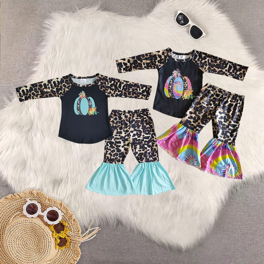 RTS NO MOQ Sibling baby girls clothes halloween long-sleeved trousers suit