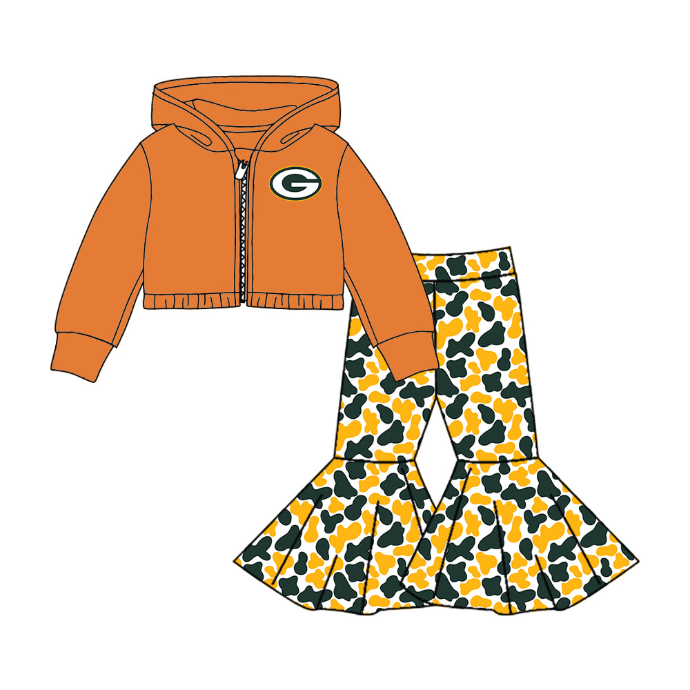 Custom moq 5 mix size milk silk summer teams baby girls clothes camouflage hooded long sleeve pants sets 2 and boy pants sets and pant-25.8.7