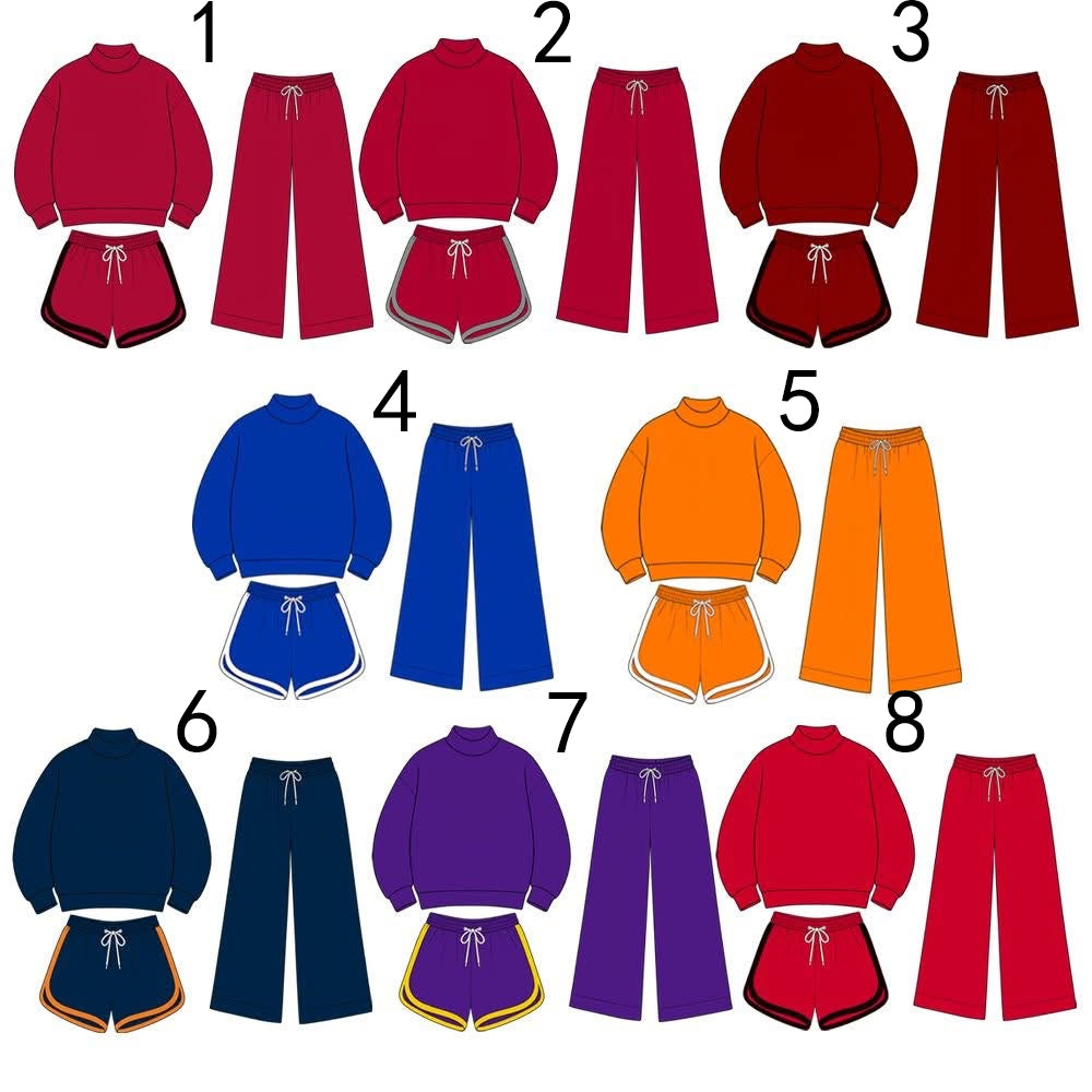 custom moq 5 mix size Baby Kids Solid Drawstring Elastic Waist Wide Leg Pants Casual Fall Trousers