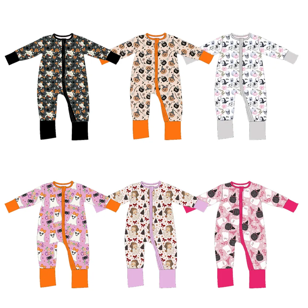 Custom moq 3 eta 7/8week moq 5 eta /4/5week Long Hybrid Zipper Romper